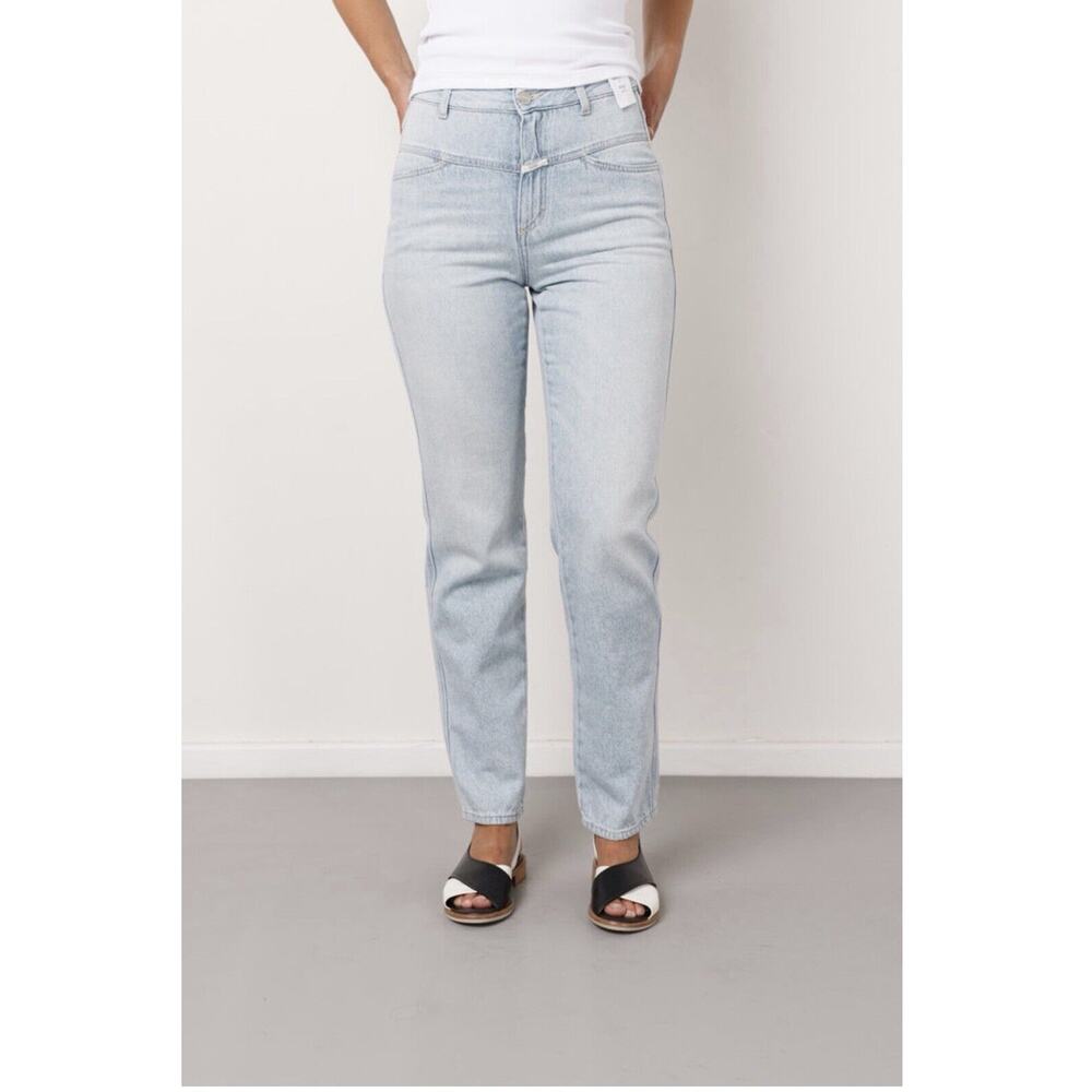 NWT CLOSED X-Pose Straight Jeans 26 Relaxed Fit High Waist Light Blue C91358